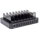Manhattan Estación de carga con 10 puertos USB organizadores para estación de carga Negro Poder CUL, RoHS2, CE, TUV, FCC 110 - 240 V