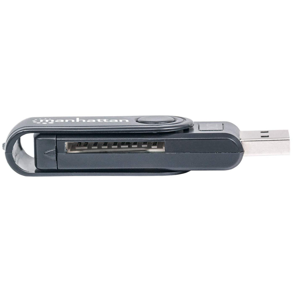 Manhattan Mini Lector y grabador externo de tarjetas lector de tarjetas 5000 Mbit/s Negro Actividad CE, FCC, RoHS