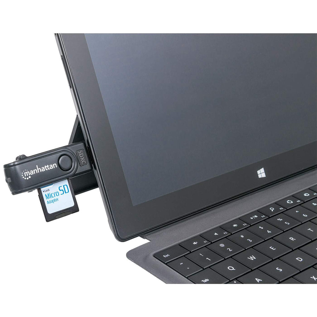 Manhattan Mini Lector y grabador externo de tarjetas lector de tarjetas 5000 Mbit/s Negro Actividad CE, FCC, RoHS
