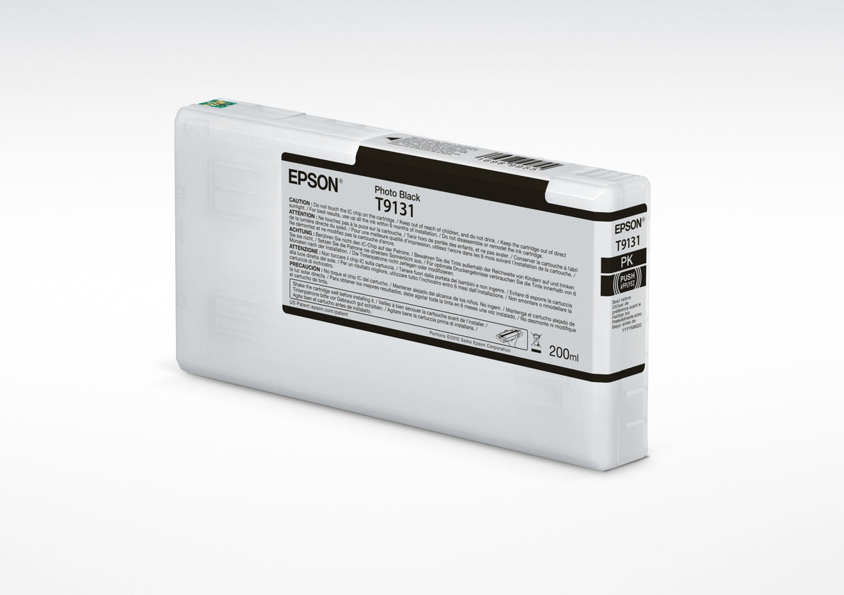 Epson T9131 Photo Black Ink Cartridge (200ml) Cartucho de Tinta Tinta a base de colorante Impresión por inyección de tinta 1 pieza(s) 1