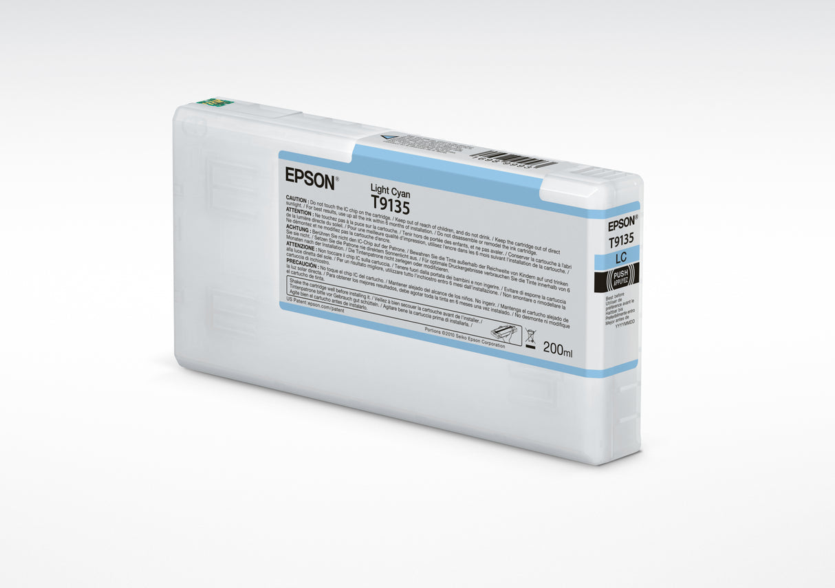 Epson T9135 Light Cyan Ink Cartridge (200ml) Cartucho de Tinta Tinta a base de pigmentos Impresión por inyección de tinta 1 pieza(s) 1