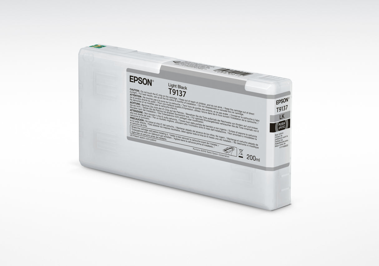 Epson T9137 Light Black Ink Cartridge (200ml) Cartucho de Tinta Tinta a base de pigmentos Impresión por inyección de tinta 1 pieza(s) 1