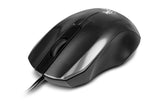Xtech XTM-185 ratón Oficina Ambidiestro USB tipo A Óptico 800 DPI, Negro