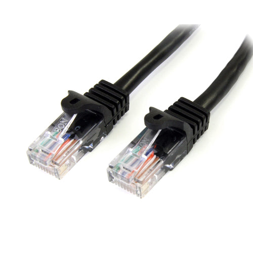 StarTech.com Cable de Red de 0,5m Negro Cat5e Ethernet RJ45 sin Enganches Cables de red 0,5 m Cat5e RoHS, CE