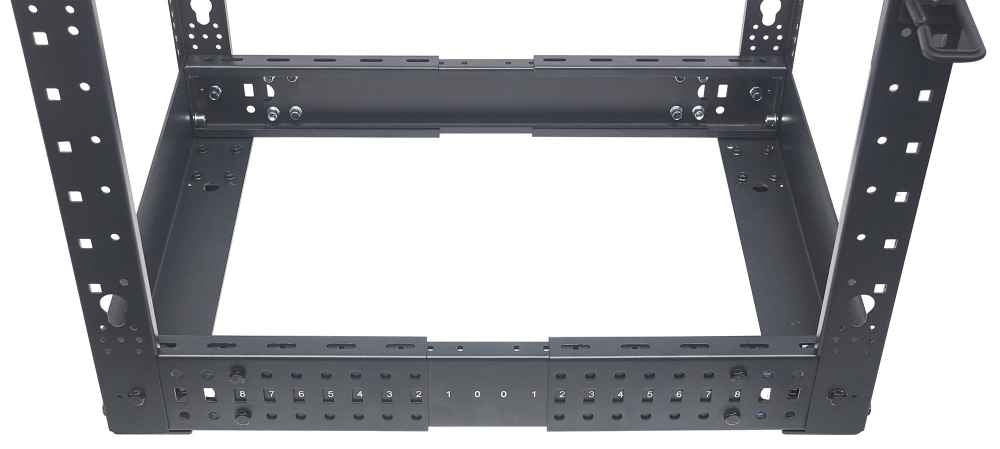 Intellinet Baie réseau ouverte 19" à 4 montants, 45U, noire, en kit, charge max. 360 kg Rack 45U Rack o bastidor indepen