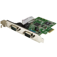 StarTech.com Tarjeta Serie PCI Express de 2 Puertos DB9 RS232 con UART 16C1050 - Adaptador Interno Serie PCI-E tarjetas y adaptadores de interfaz PCIe De serie Full-height / Low-profile 2