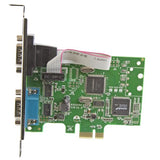 StarTech.com Tarjeta Serie PCI Express de 2 Puertos DB9 RS232 con UART 16C1050 - Adaptador Interno Serie PCI-E tarjetas y adaptadores de interfaz PCIe De serie Full-height / Low-profile 2