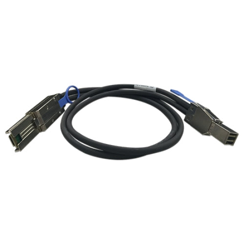 QNAP CAB-SAS30M-8644-8088 cable Serial Attached SCSI (SAS) 1 m Negro, Metálico, SFF-8644, SFF-8644, Derecho