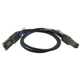 QNAP CAB-SAS30M-8644-8088 cable Serial Attached SCSI (SAS) 1 m Negro, Metálico, SFF-8644, SFF-8644, Derecho
