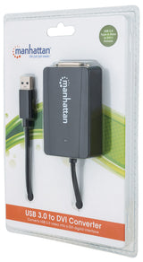 Manhattan Convertidor de Video USB 3.0 a DVI-I 152310, Soporta 1920x1200, Plug & Play