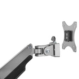 StarTech.com Brazo Ergonómico de Escritorio para Monitor VESA hasta 9kg - de Servicio Pesado - Movimiento Total, Altura Ajustable y Articulado - Aluminio - Abrazadera en C/Ojal - Plata Monitor Plata
