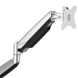 StarTech.com Brazo Ergonómico de Escritorio para Monitor VESA hasta 9kg - de Servicio Pesado - Movimiento Total, Altura Ajustable y Articulado - Aluminio - Abrazadera en C/Ojal - Plata Monitor Plata