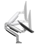 StarTech.com Brazo Ergonómico de Escritorio para Monitor VESA hasta 9kg - de Servicio Pesado - Movimiento Total, Altura Ajustable y Articulado - Aluminio - Abrazadera en C/Ojal - Plata Monitor Plata