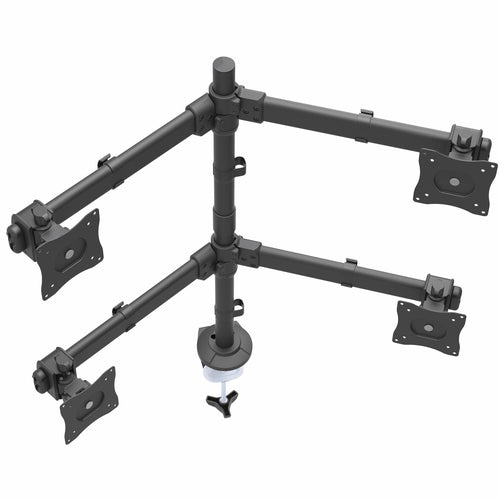 StarTech.com Brazo de Escritorio para 4 Monitores 2x2 de hasta 27" con Montaje VESA- Soporte Ergonómico con Mástil,