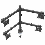 StarTech.com Brazo de Escritorio para 4 Monitores 2x2 de hasta 27" con Montaje VESA- Soporte Ergonómico con Mástil,