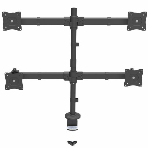 StarTech.com Brazo de Escritorio para 4 Monitores 2x2 de hasta 27" con Montaje VESA- Soporte Ergonómico con Mástil,