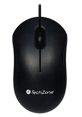 TechZone TZMOU01 ratón Oficina Ambidextro USB tipo A Óptico 800 DPI