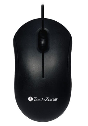 TechZone TZMOU01 ratón Oficina Ambidextro USB tipo A Óptico 800 DPI