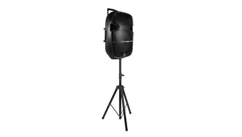 BOCINA BAFLE VORAGO 15" BT TWS 100W C/2 MICROFONO INAL PEDESTAL KSP-500