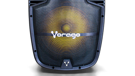 BOCINA KARAOKE KSP-500 NEGRO 15" BLUETOOTH 2 MICROFONOS RECARGABLE
