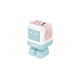 Cargador RobotGaN de 65W Serie UNO | 3 Puertos de Carga Rápida | 2 USB-C | 1 USB-A | PD 3.0 | QC 4.0 | Carga Inteligente | Tecnología GaN II | Zapato