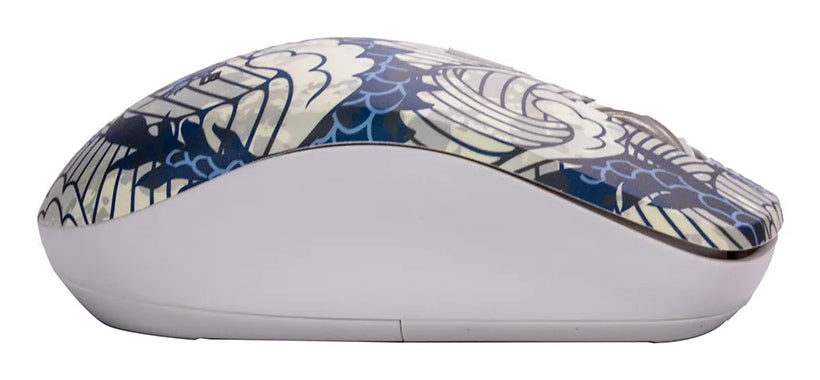 Naceb Technology Na-0138 ratón Ambidiestro RF inalámbrico 1600 DPI, Azul, Blanco