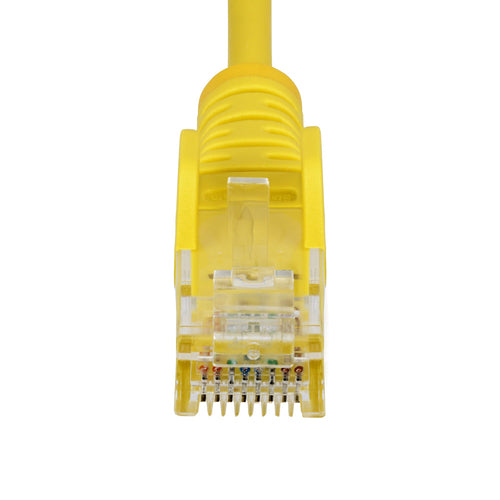 StarTech.com Cable de Red Ethernet CAT6 Delgado sin Enganches Amarillo de 15m - Cable RJ45 Snagless Slim 28AWG - Alambre