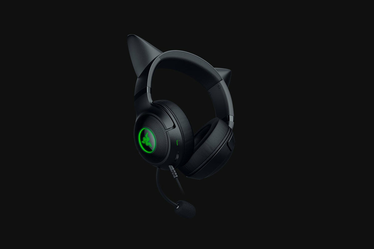 Razer KRAKEN KITTY V2 Auriculares Alámbrico De mano Juego USB tipo A Negro, 20 - 20000 Hz, 325 g