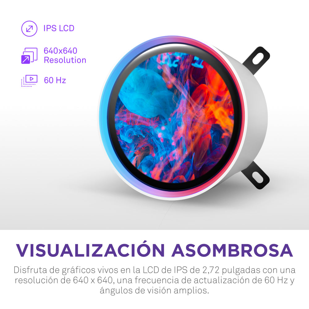 NZXT Kraken Elite 280 RGB Procesador Sistema de refrigeración líquida todo en uno 14 cm Blanco 1 pie