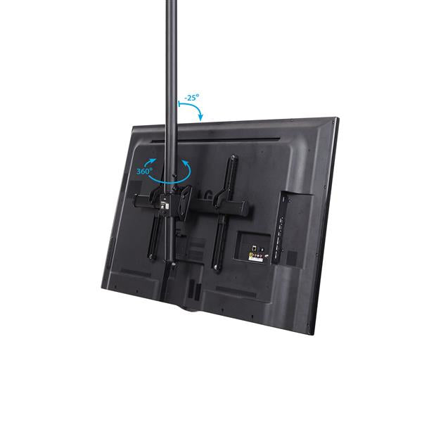 StarTech.com Soporte de Techo para TV - Soporte Universal de Cielo Raso para TV de Movimiento Total con Mástil Telescópi