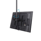 StarTech.com Soporte de Techo para TV - Soporte Universal de Cielo Raso para TV de Movimiento Total con Mástil Telescópi