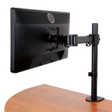 StarTech.com Soporte VESA de Sobremesa para 1 Monitor - Base para Pantallas VESA de hasta 34" con Mástil Articulado - Altura Ajustable - de Montaje mediante Abrazadera/ Ojal - Negro Monitor Negro