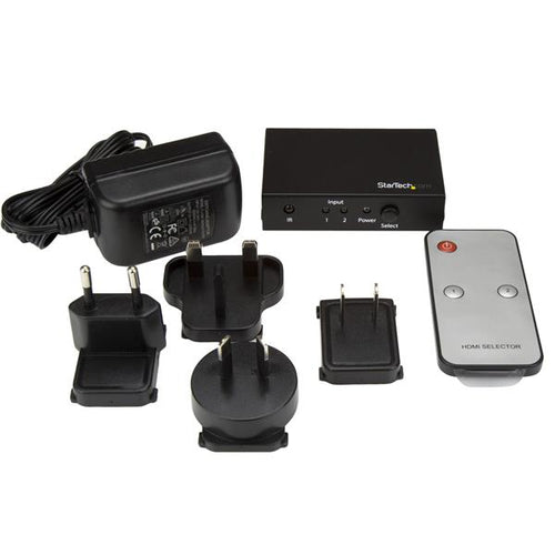 StarTech.com VS221HD20 Conmutadores de vídeo HDMI 2.0 Negro