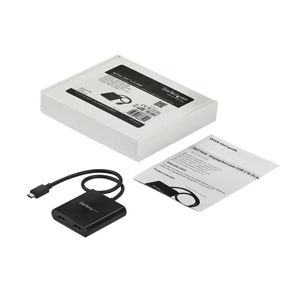 StarTech.com Adaptador USB a HDMI Doble - Hub MST USB Tipo C - Divisor Multiplicador HDMI Doble 4K 30Hz - HDR - con Cabl