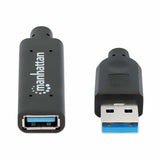 MANHATTAN Cable Extension 153737, 3m, Conectores USB, Ideal para Oficina