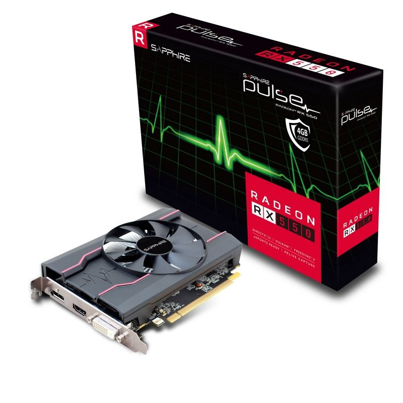 Sapphire 11268-01-20G tarjeta gráfica AMD Radeon RX 550 4 GB GDDR5, 128 Bit, 5120 x 2880 Pixeles, PCI Express 2.0