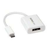 StarTech.com Adaptador Gráfico Externo USB-C a DisplayPort - Conversor de Vídeo Type-C a DP 4K 60Hz - Blanco Adaptadores