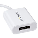 StarTech.com Adaptador Gráfico Externo USB-C a DisplayPort - Conversor de Vídeo Type-C a DP 4K 60Hz - Blanco Adaptadores