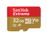 SanDisk Extreme 32 GB MicroSDHC UHS-I Clase 10, 100 MB/s, SDSQXAF-032G-GN6MA