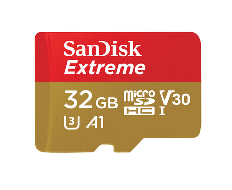 SanDisk Extreme 32 GB MicroSDHC UHS-I Clase 10, 100 MB/s, SDSQXAF-032G-GN6MA
