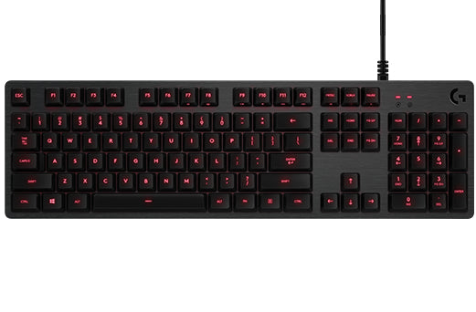 Logitech G 920-008300 teclado Juego USB Inglés Carbono, Tamaño completo (100%), Alámbrico, Interruptor mecánico