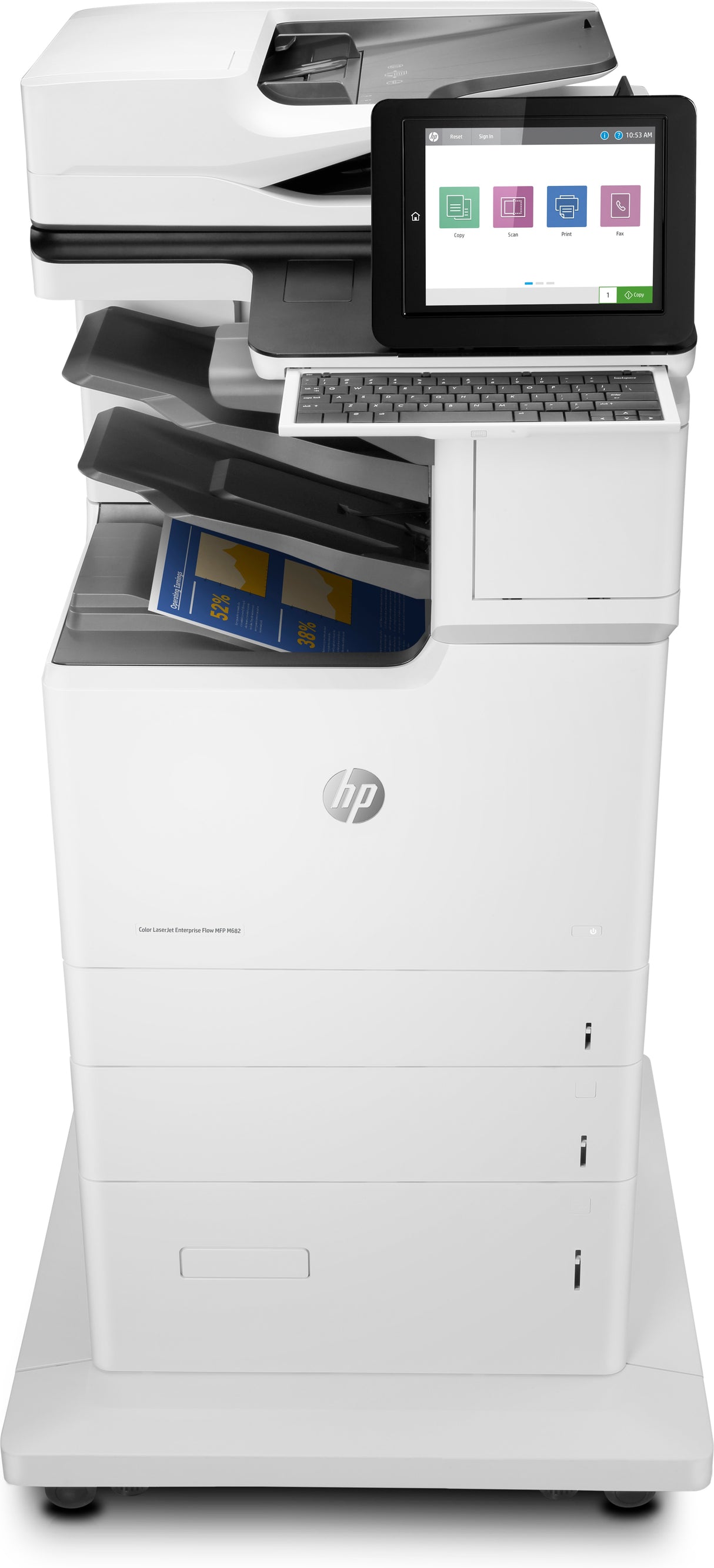 HP Color LaserJet Enterprise Flow LaserJet Enterprise M682z Conexiones inalámbricas Multifunction Color Impresora, Copiadora, escáner; Doble cara
