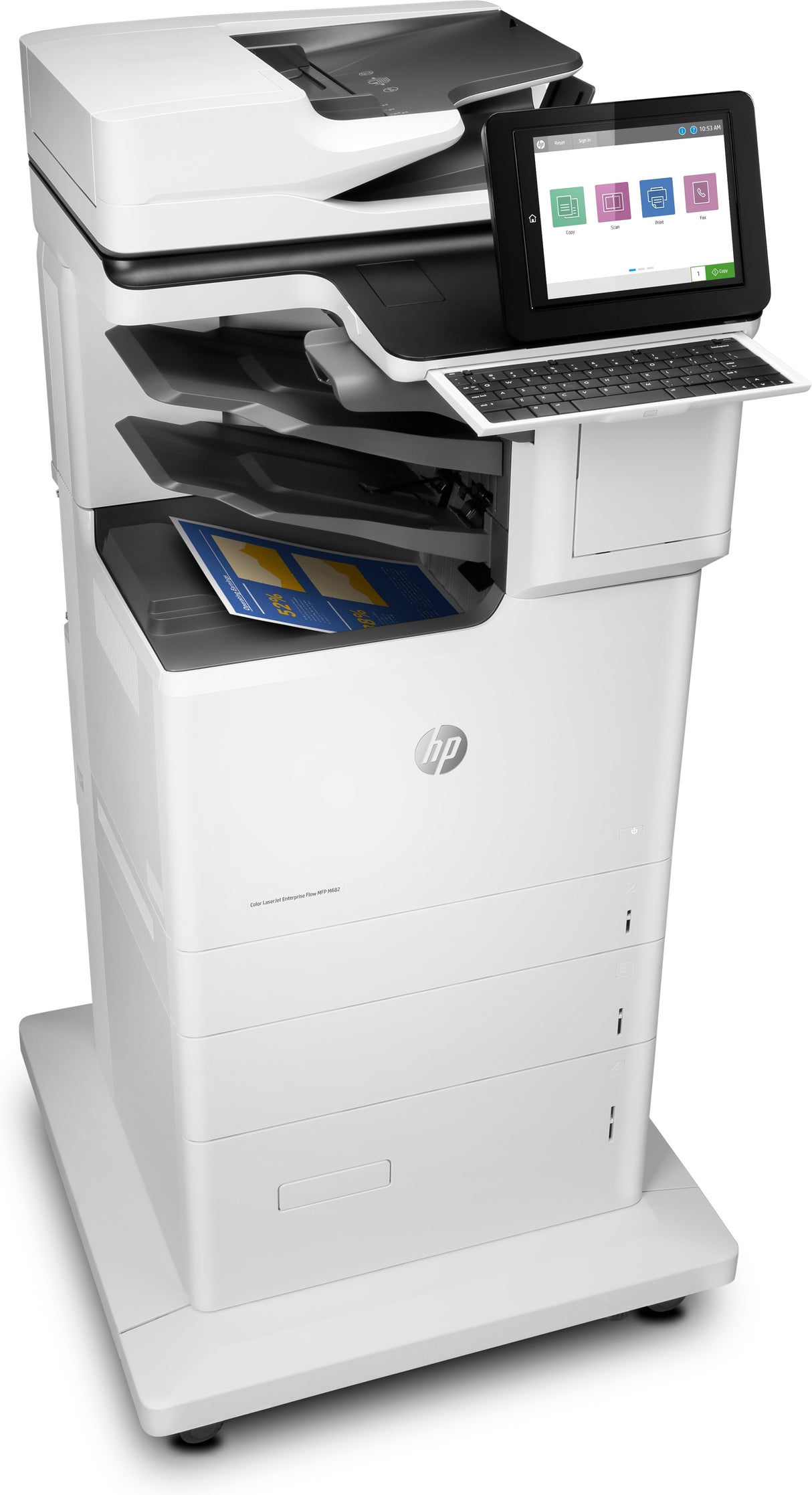 HP Color LaserJet Enterprise Flow LaserJet Enterprise M682z Conexiones inalámbricas Multifunction Color Impresora, Copiadora, escáner; Doble cara