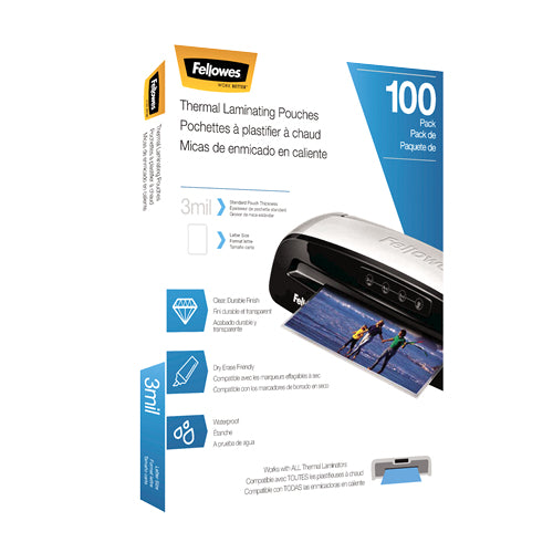 Fellowes 5743301 plastificadores Transparente Brillante Letter Térmico