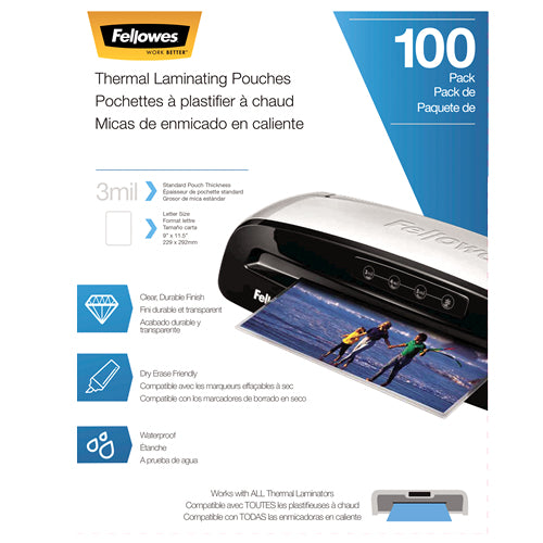 Fellowes 5743301 plastificadores Transparente Brillante Letter Térmico