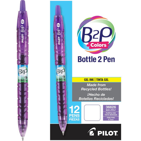 Bolígrafo Pilot B2P Colors Gel 0.7Mm Color Morado Caja C/12 Pzas - 36626 FullOffice.com
