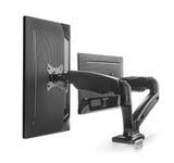 Manhattan Soporte doble de sobremesa para TV/monitores (Articulado con muelle), para pantallas de 10" a 27", fijación co