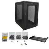 StarTech.com Armario Rack para Servidores 18U 19" 4 Columnas - Rack de Servidores con Cerradura y Seguro - Rack con
