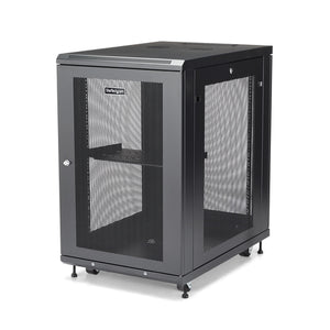 StarTech.com Armario Rack para Servidores 18U 19" 4 Columnas - Rack de Servidores con Cerradura y Seguro - Rack con