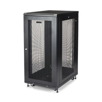 StarTech.com Armario Rack para Servidores 24U 19" 4 Columnas - Rack de Servidores con Cerradura y Seguro - Rack con Ruedas y Carriles de Montaje Ajustables para Equipo de Red Rack 24U Rack o bastidor independiente 450 kg Negro